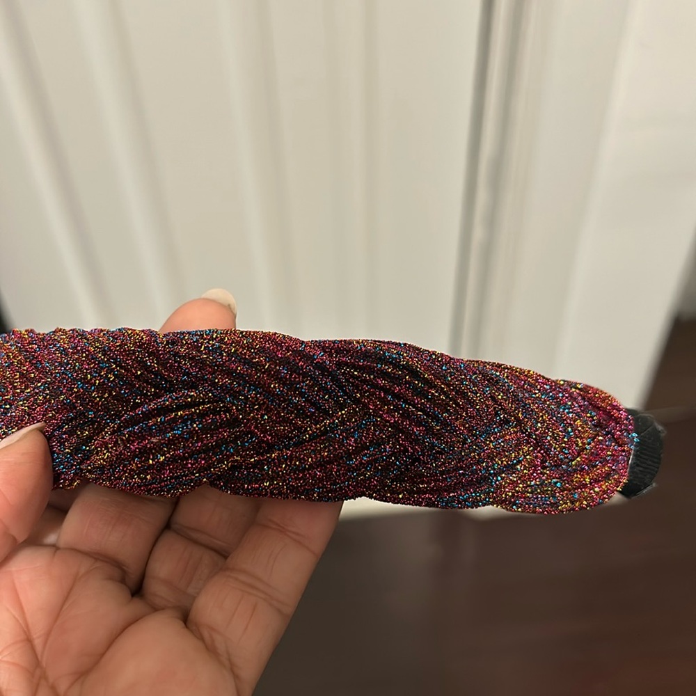 Red, blue , gold glittery headband